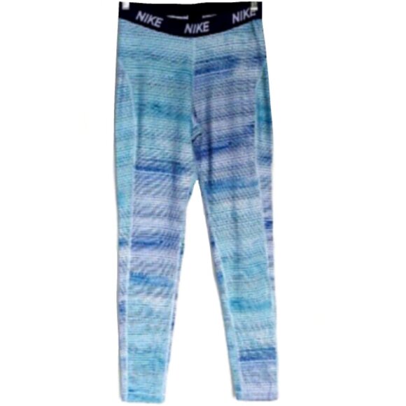 New Nike Dry Fit Hyperwarm Static Training Stripe Pattern Leggings - Picture 1 of 10